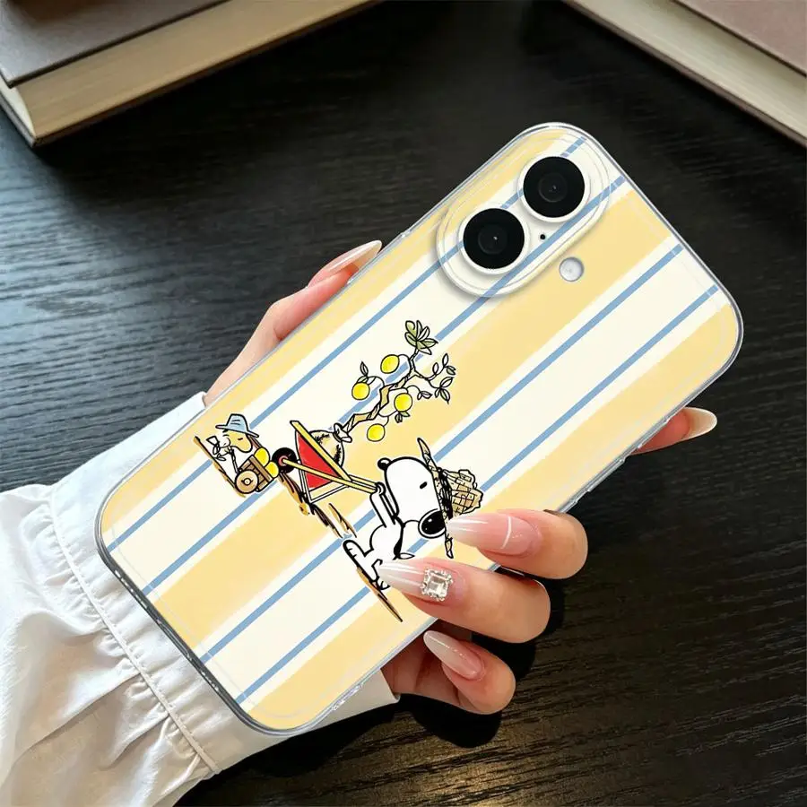Soft Phone Cover Case for iPhone 17 Pro Max 11 Pro Air 13 17e XS Max XR 16Pro 15 12 Mini 14 Plus Cartoon Snoopies Cute view 4