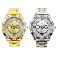 Fashion Luxury Brand Watch DQG Crystal Quartz Female Watch Gold Silver Stainless Steel Ladies Dress Wristwatch  Zegarek Damski