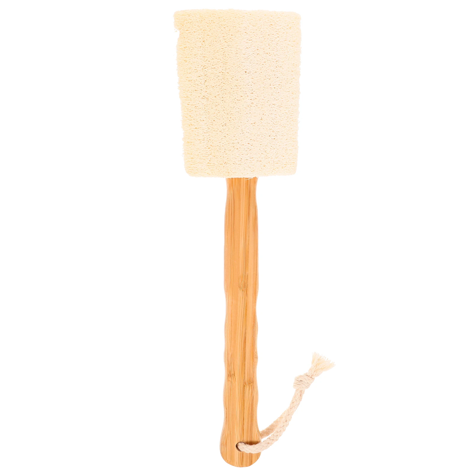

Natural Loofah Bath Brush Skin Exfoliating Scrubber Long Handle Handheld Shower Foot Scrubber Body Cleaning Natural Loofah