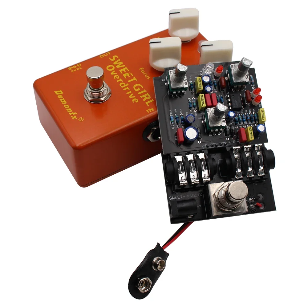Demonfx Dynamic Low Gain Overdrive Guitar Effect Pedal with 3 Control Knobs VOLUME/DRIVE/FOCUS Sweet Girl view 4