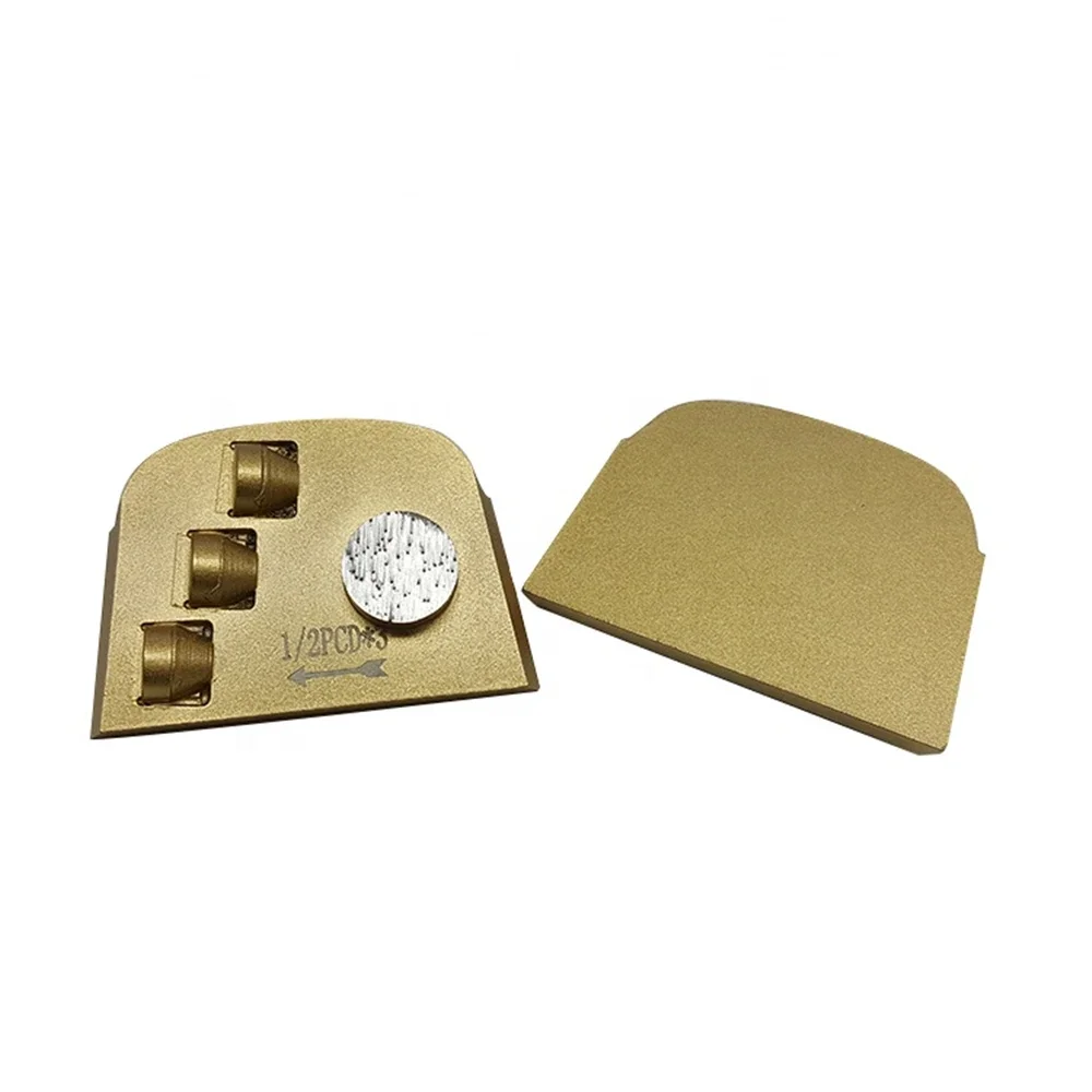 12 Uds GBLavina PCD zapatos de molienda almohadillas de diamante con un segmento redondo y tres cola de milano para eliminación de recubrimiento epoxi