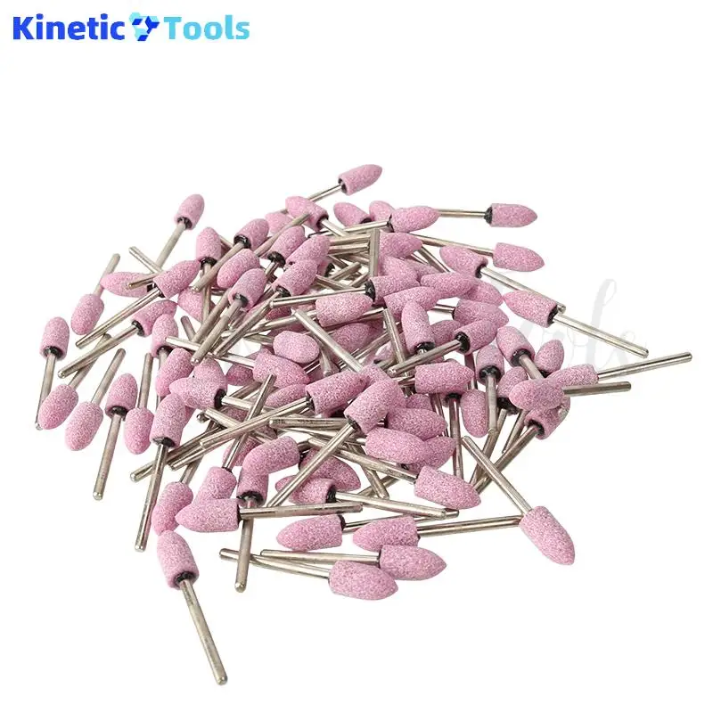 100PCS/Kotak Batu Abrasif Pemoles Kepala Gerinda Mata Bor Listrik Roda 8mm Untuk Alat Putar Dremel