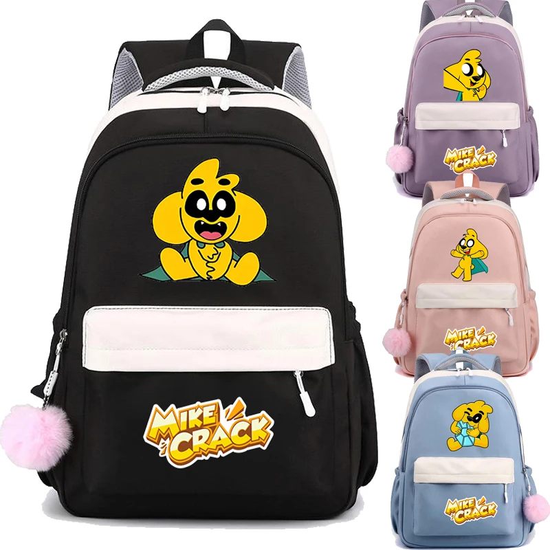 

Рюкзак Compadretes Mikecrack для мальчиков и девочек, сумка для книг с героями мультфильмов, модная студенческая сумка для ноутбука, школьные сумки в стиле аниме, дорожный рюкзак