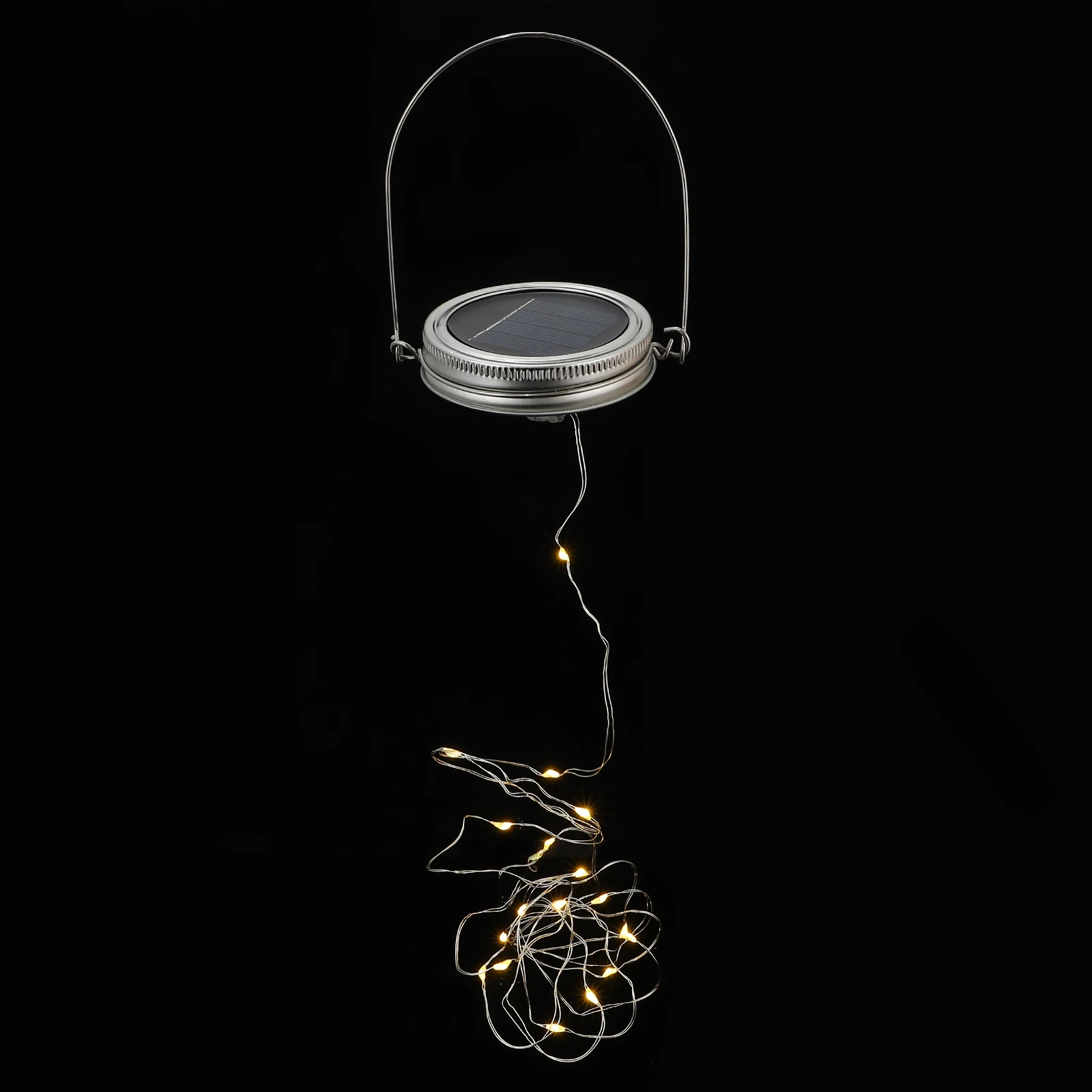 

6 Sets Outdoor LED String Lights Stringed Stainless Steelaluminum Jar Lids