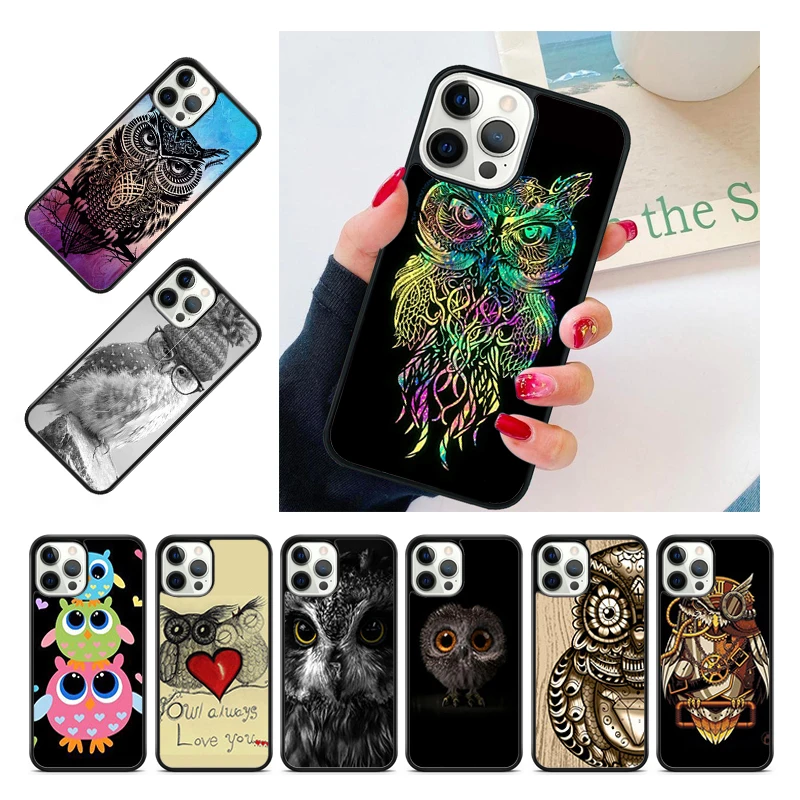 Owl bird clockwork pretty steampunk Phone Case Cover For iPhone 15 16 14 13 12 Pro Max mini 11 Pro Max XS XR Plus Coque