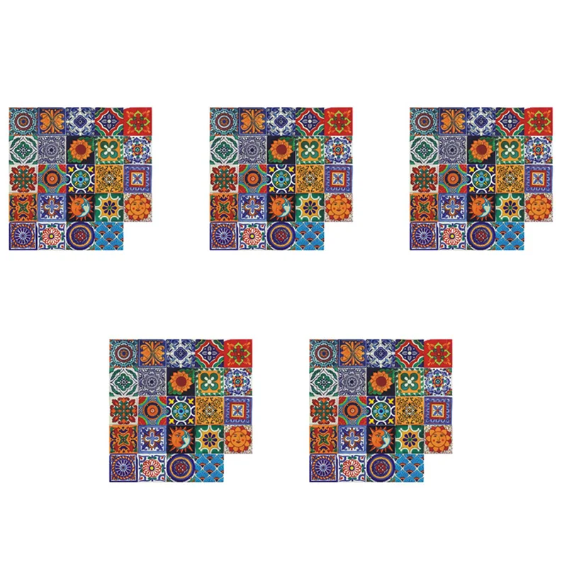120PCS Self Adhesive Mosaic Brick Tile 3D Sticker Kitchen Bathroom Wall Stickers -10X10cm-AT36