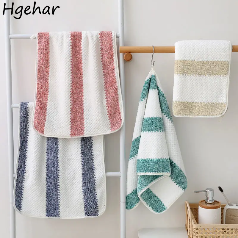 4 Colors Face Towel Stripe Simple 75*35cm Couple Bathroom Household Japan Style Ins Soft Daily Home Textile Design Cleaning New