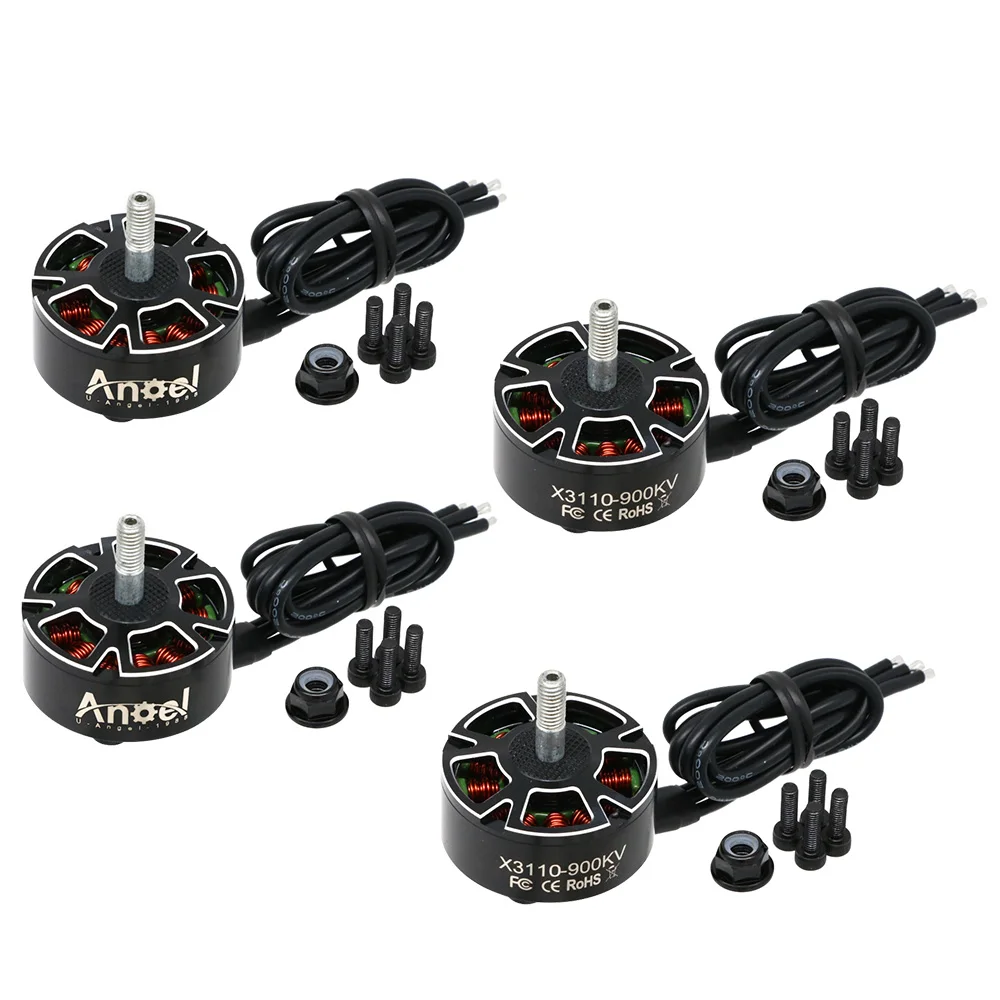 4pcs UAngle X3110 3110 900KV 1050KVBrushless 4-6s Motor For 6-9 Inch Props Compatible With RC Drones In FPV Racing