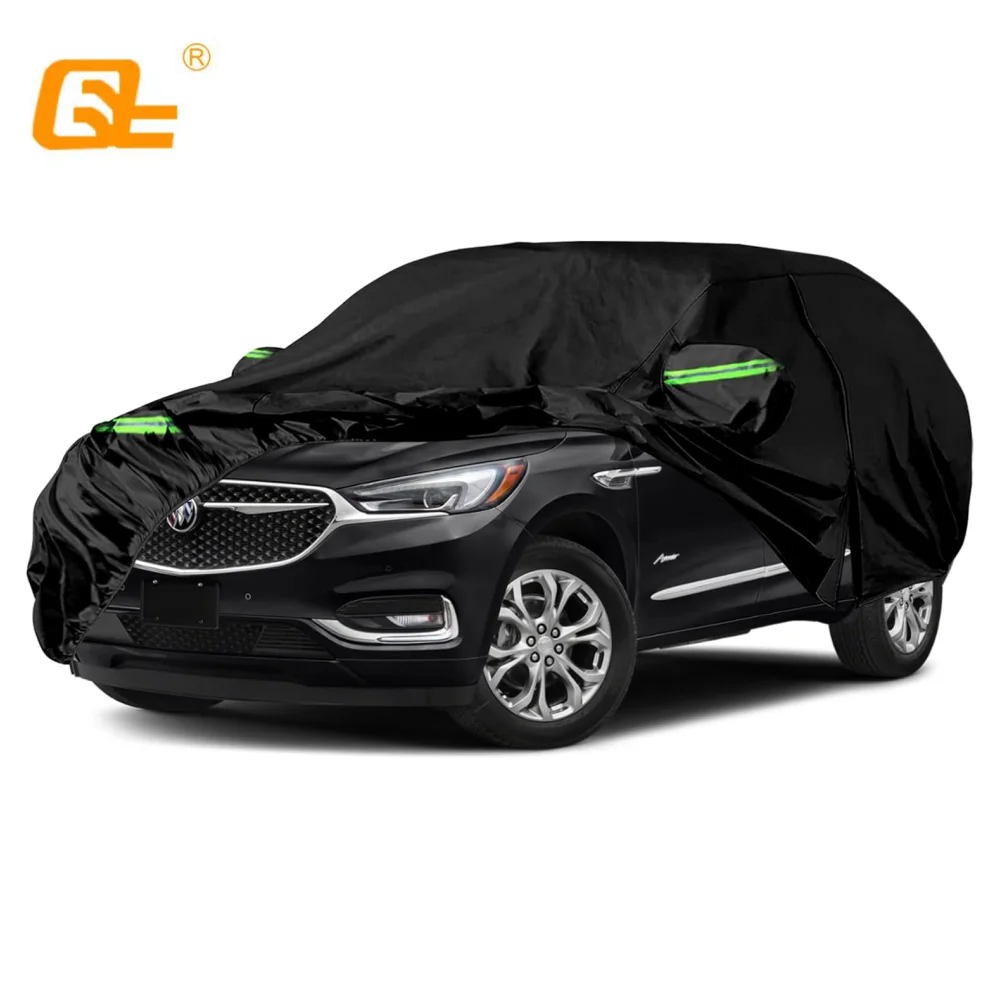 

210T Waterproof Car Covers Custom Fit for Buick Enclave 2008-2025 All Weather With Zipper Door Snow Rain Dust Hail Protection