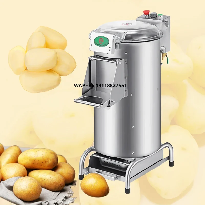 Fully Automatic Potato Cleaning Peeling Machine Rolling Friction Fruit and Vegetable Peeling Equipment