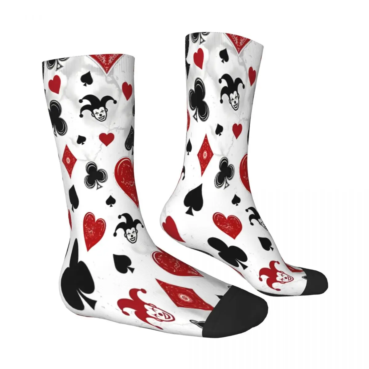 Diamonds Ace Forever Playing Cards Suit Socks Male Mens Women Winter Stockings Polyester