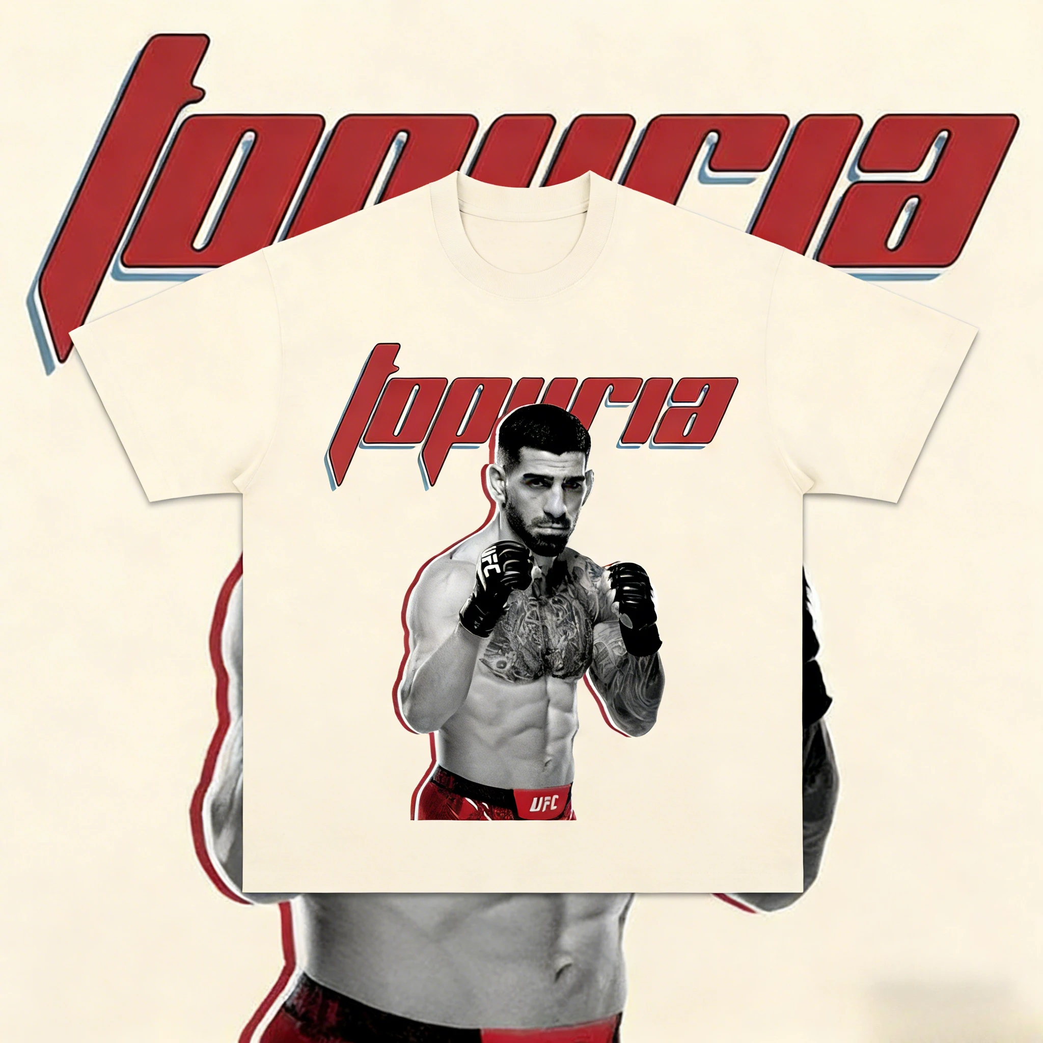 Campeón ligero UFC ** Camiseta informal holgada con estampado 100% de algodón de verano 2026 de Ilia Topuria adecuada tanto para hombres como para mujeres