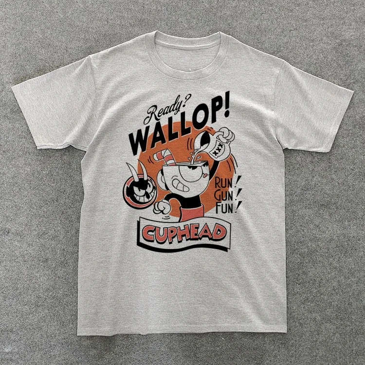 

Футболка с короткими рукавами NS Game Peripheral Cuphead, свободная футболка в американском стиле с принтом в стиле ретро Xbox