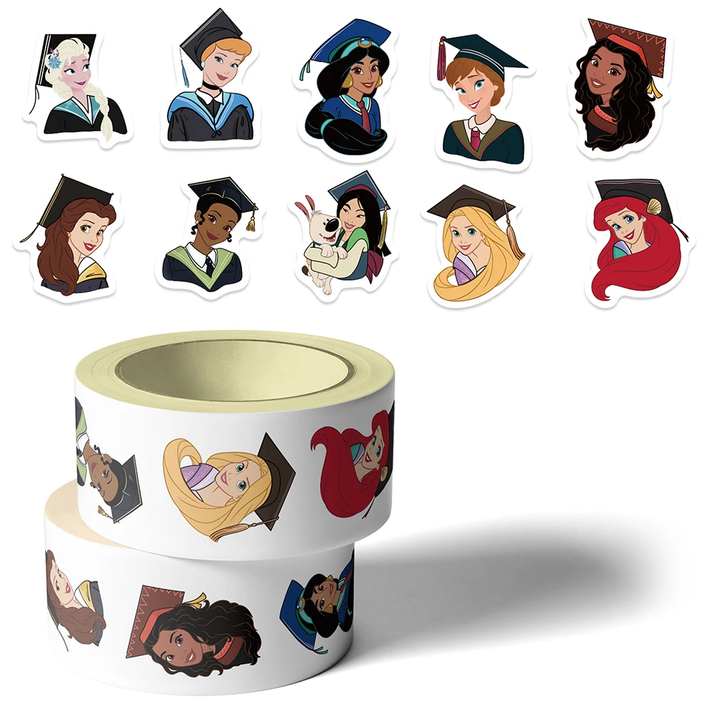 500pcs/Roll Graduation Season Princess Sealing Stickers Kawaii Cartoon Label Decals Decorative Stationery Diary Luggage
