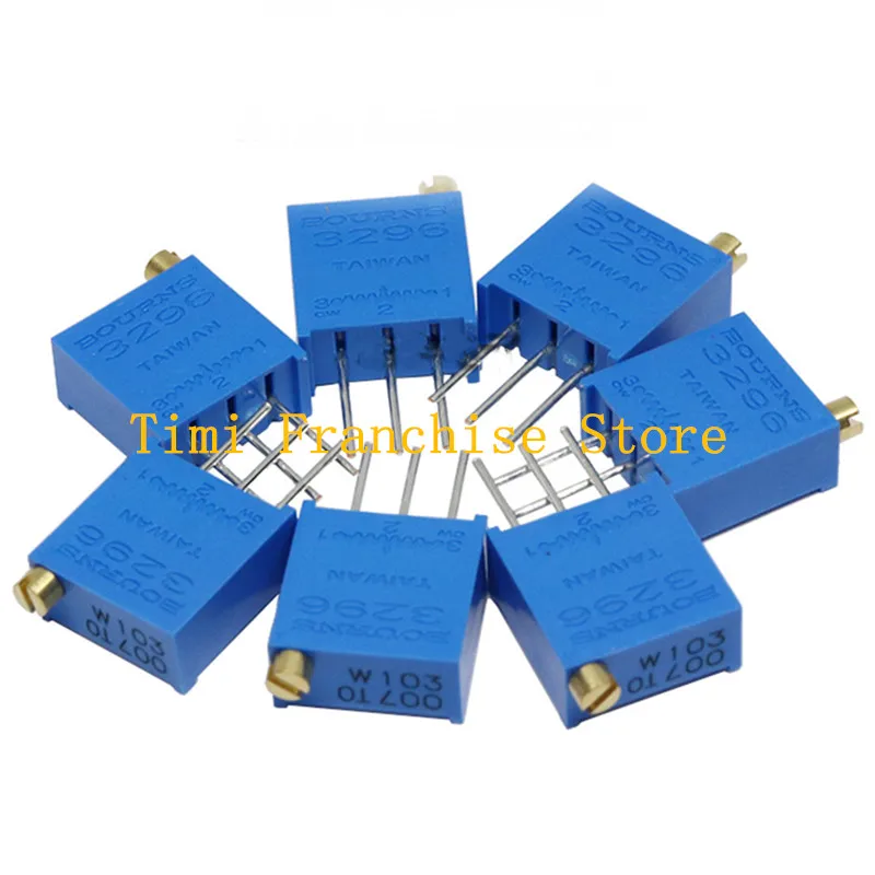 10pcs 3296 Trimpot Trimmer Potentiometer 3296W 50 100 200 500 ohm 1K 2K 5K 10K 20K 50K 100K 200K 500K 1M ohm 103 100R 200R 500R