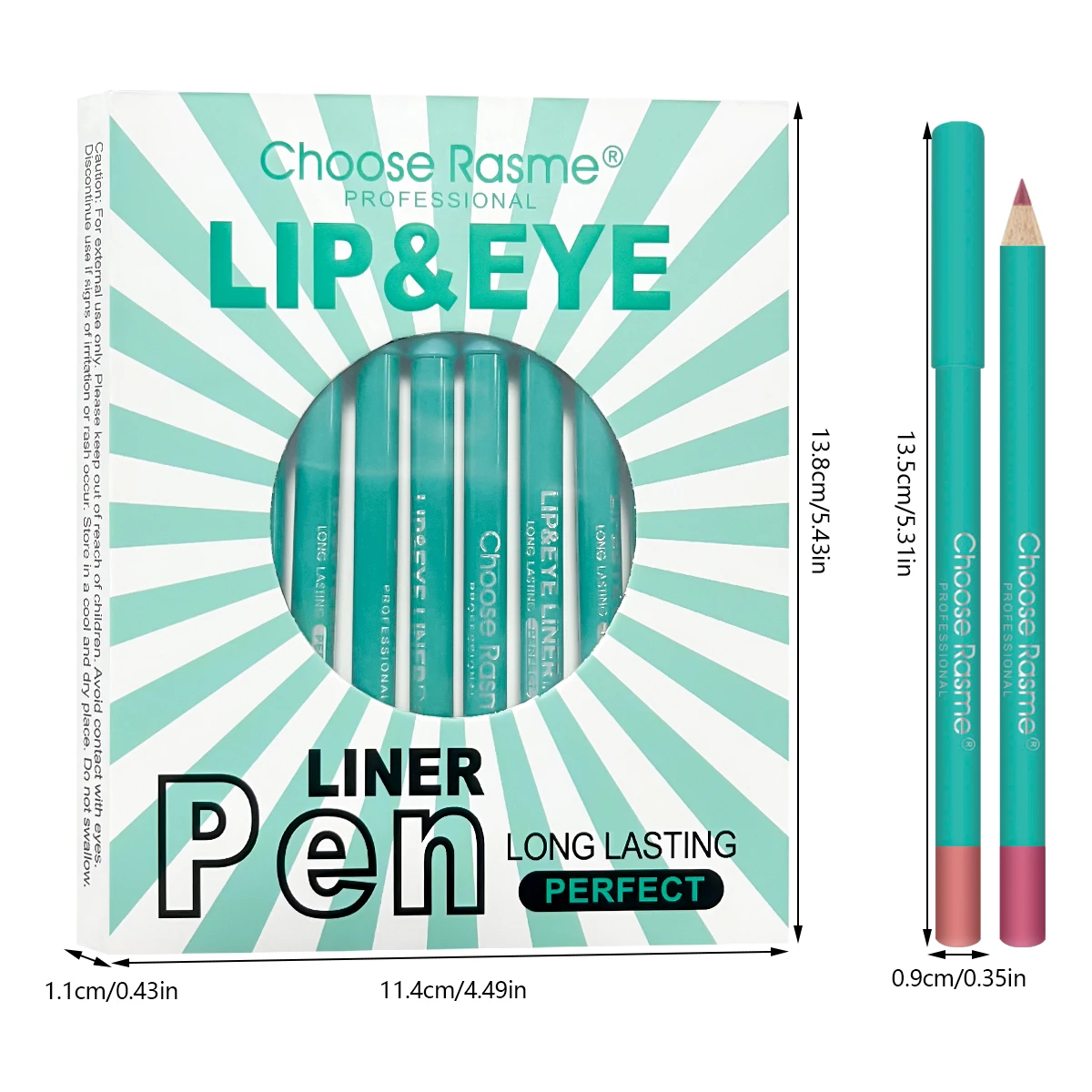 Delineador labial fosco, bastão longo, suave e durável, maquiagem fácil de aplicar, contorno perfeito e enchimento para todos os tipos de pele