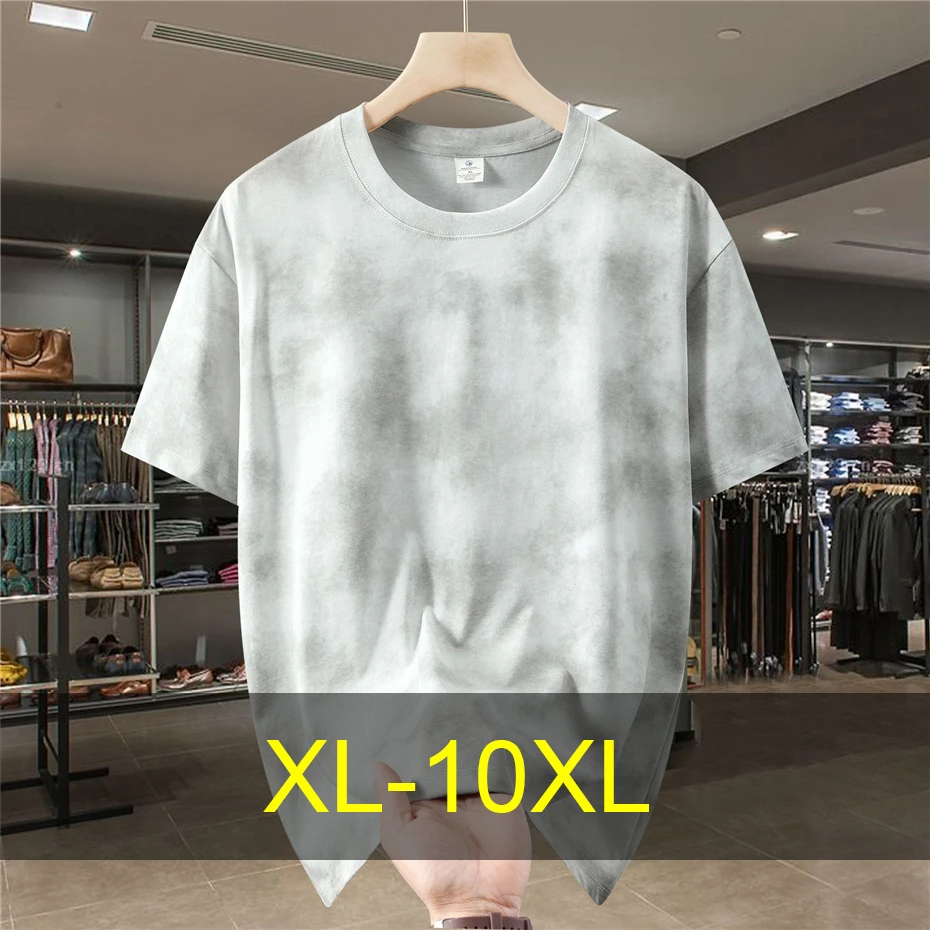 

Винтажная футболка с принтом тай-дай, мужская летняя футболка с коротким рукавом 10XL, топы больших размеров, футболки, мужская модная повседневная рубашка с принтом тай-дай, большой размер 10XL