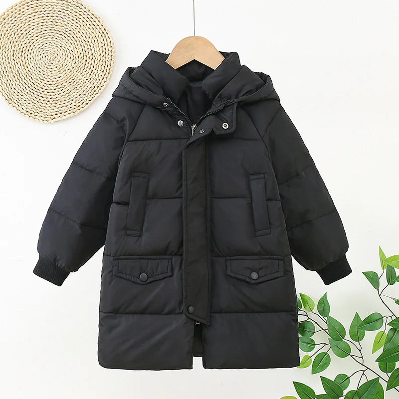 Girls Down Coat Jacket Cotton Windbreak 2023 Long Warm Thicken Winter Children's Clothing -10 degrees below zero