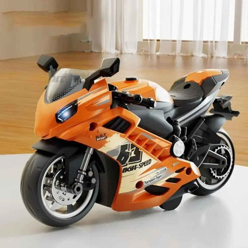Music Motorcycle Racing Toy Lights Sports Car Simulation Motorcycle Toy Racing Car Model Plastic Mini Motorcycles Music Toy
