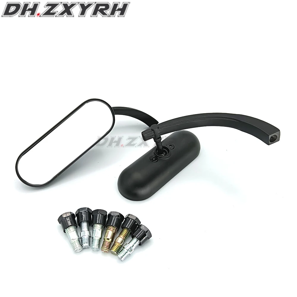 

Motorcycle Rearview Mirror Black Square Oval Side Mirror For Harley Touring Electra Glide Dyna Fatboy Softail Sportster Breakout