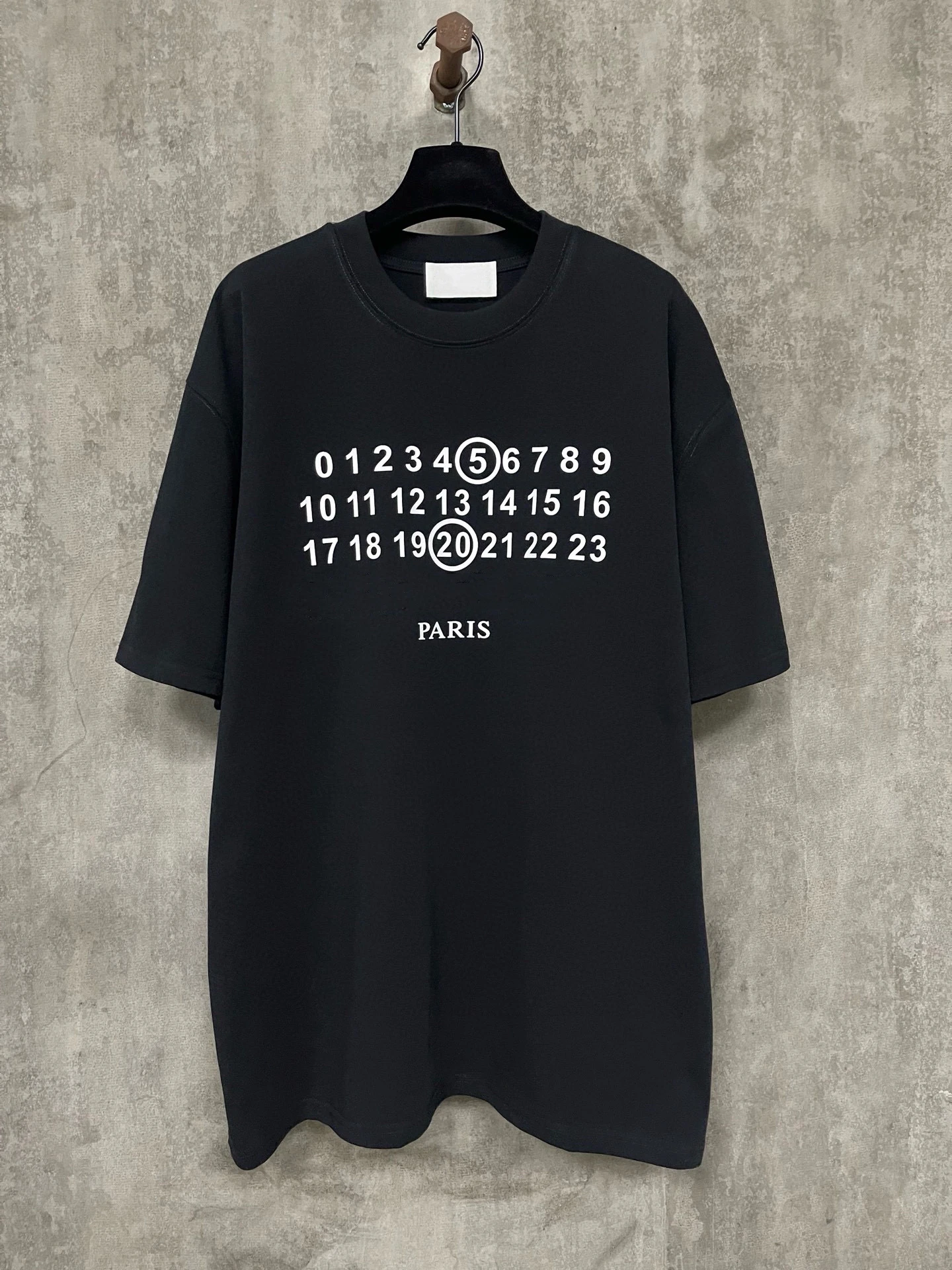

Loose Casual ort T-irt ex Digital Letter Print Cotton Comfortable Fit round Ne Regular Length Teenager Suitable