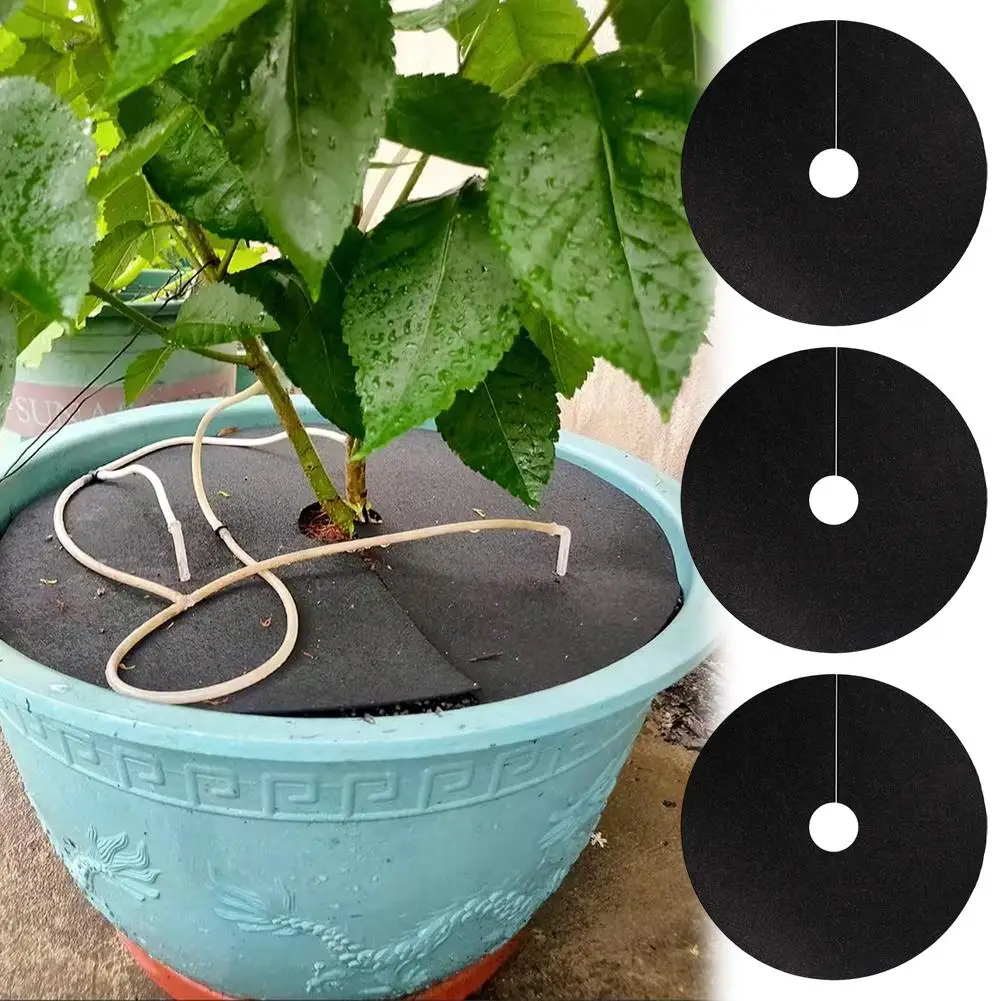 New Tree Weed Mats panno di controllo ecologico pacciamatura copertura rotonda per piante barriera per erbacce per giardino interno ed esterno W1f0