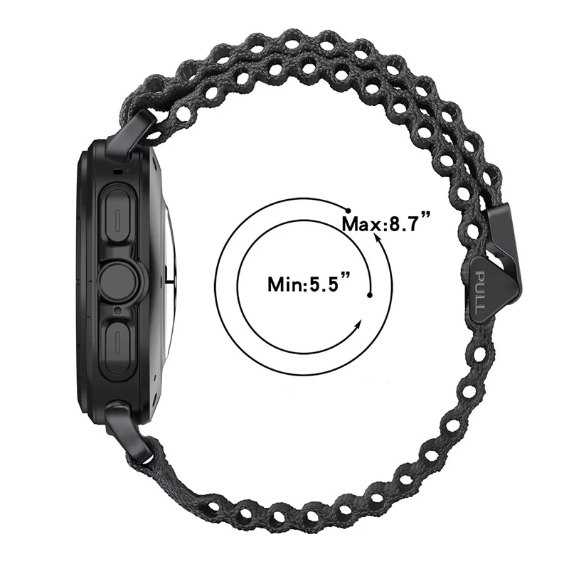 Trail Nylon Loop Strap For Samsung Galaxy Watch 7 Ultra 47mm Adjustable Replacement Bracelet For Galaxy 7 Ultra Watch Band