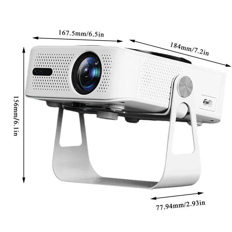 Native 1080P Portable Projector Supports 4K High-definition Playback Automatic Focusing/correction