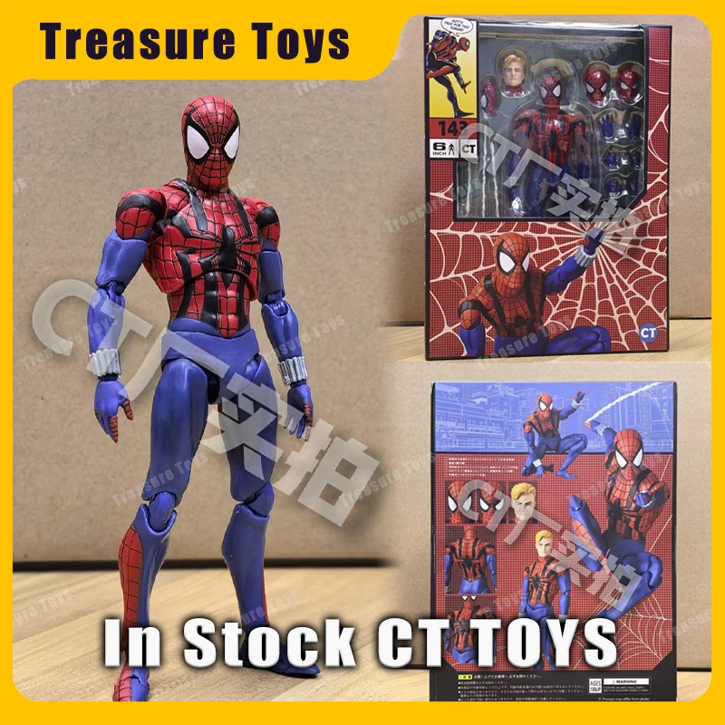 アニメのスパイダーマンアクションフィギュア,CTおもちゃ,カスタムギフト,コミックバージョン,ベン・レイリー,mafex 143