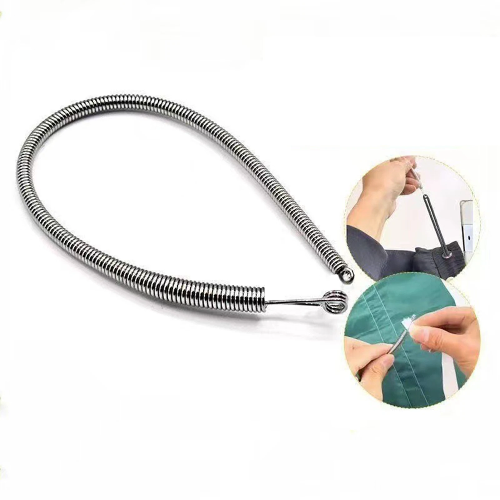 Spring Drawstring Needle Threader Easy  Drawstrings Replacement for Swim Shorts Hoodies Sweatpants