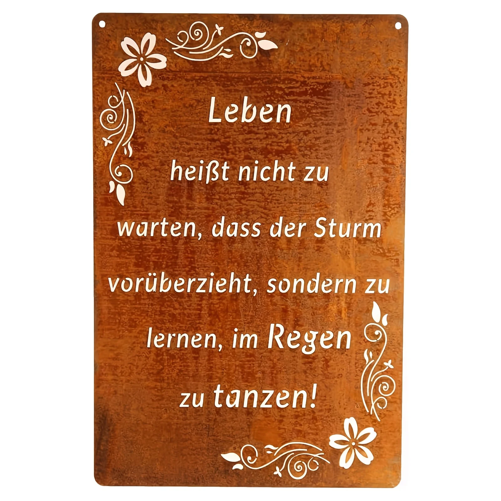 1pc 8X12 Inch Iron Vintage Style Decorative Metal Sign Sign Saying Board Rusty Garden Sign Patina Rust for Hanging Garden Decora