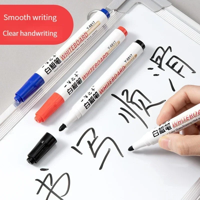 10pcs Whiteboard Markers Pen Erasable marker Pen Low Odor  White Board Marker School Stationer  Easy to erase, leaving no trace