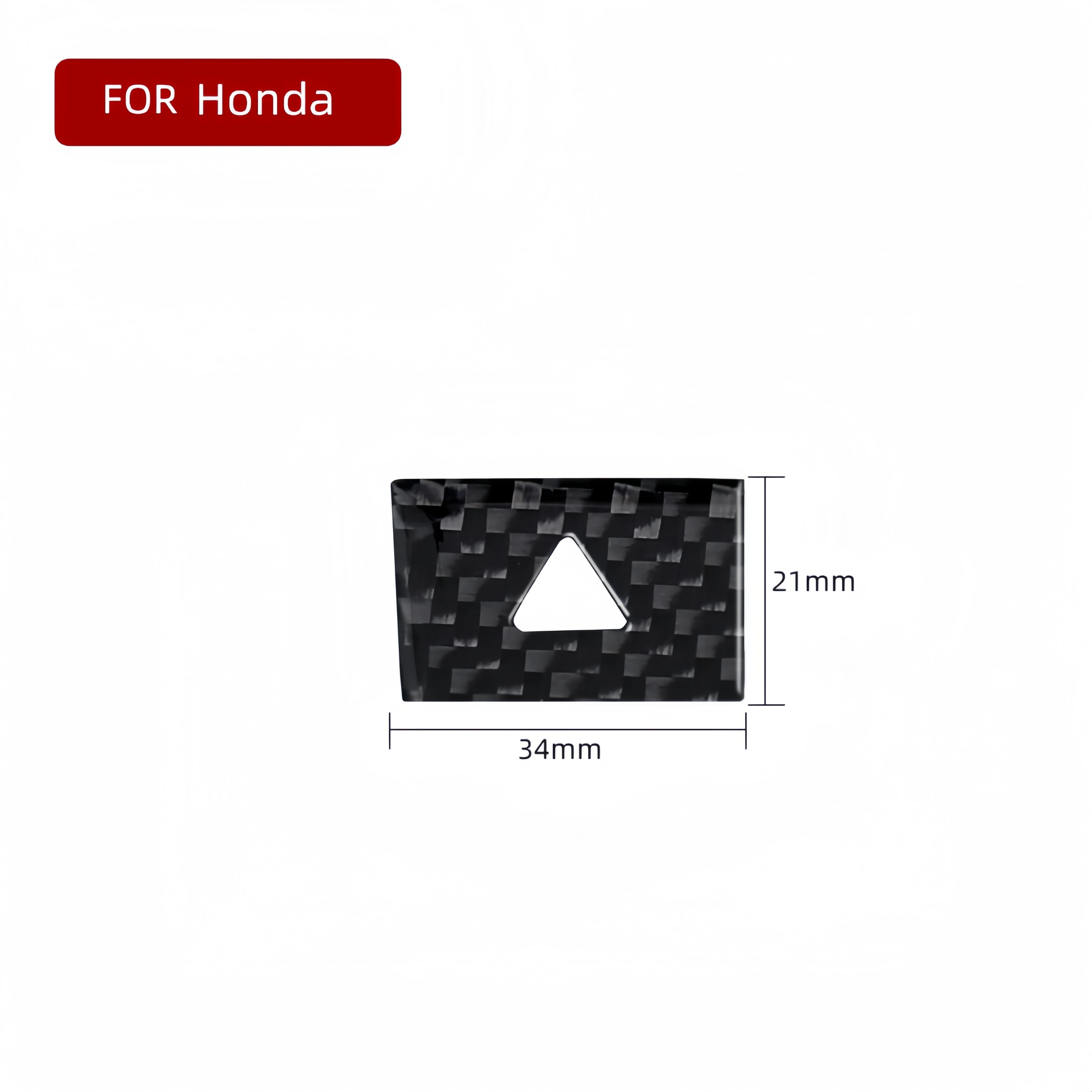 For Honda Civic 11th Gen 22-23 Car Double Flash Frame Cover Trim Sticker Warning Light Switch Carbon Fiber Acessório Para Carro