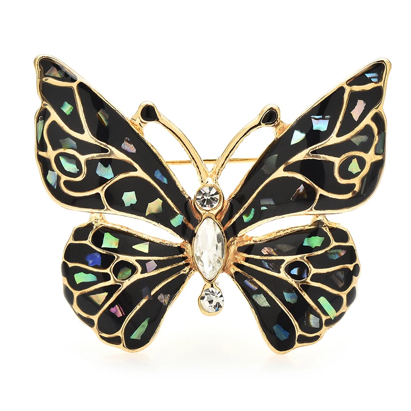 

Wuli&baby Classic Beautiful Butterfly Brooches For Women Unisex 2-color Black And White Insects Party Casual Brooch Pins Gifts