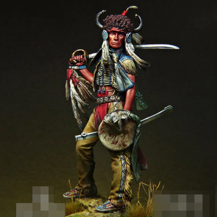 

1/24 Sioux Dakota Warrior, 1876, фигурка модели из смолы GK, несобранный и Неокрашенный комплект