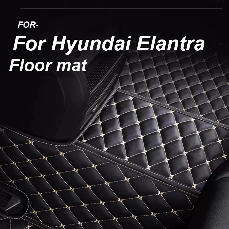 

LUXURY Car Floor Mats For Hyundai Elantra Avante HD 2007~2010 Luxury Leather Mat Carpet Floor Rug Auto Interior Car Accessories