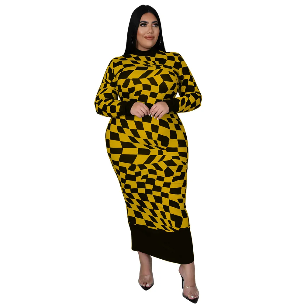 

L-5XL African Dresses for Women Spring Autumn African Women Long Sleeve O-neck Polyester Long Dress Maxi Dress African Clothes