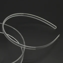 20PCS 8mm Clear Plain Plastic Headbands with Two Rows Teeth Teethed Hair Hoops for DIY Kids Hair Accessories Base Hairbands