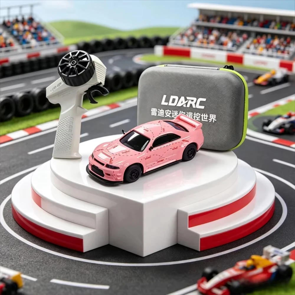 LDARC R02 1:64 1/64 RC Mini Electric Tabletop Car CT03 2.4Ghz 10CH Remote Controller Adults Children'S Toys Gift view 6