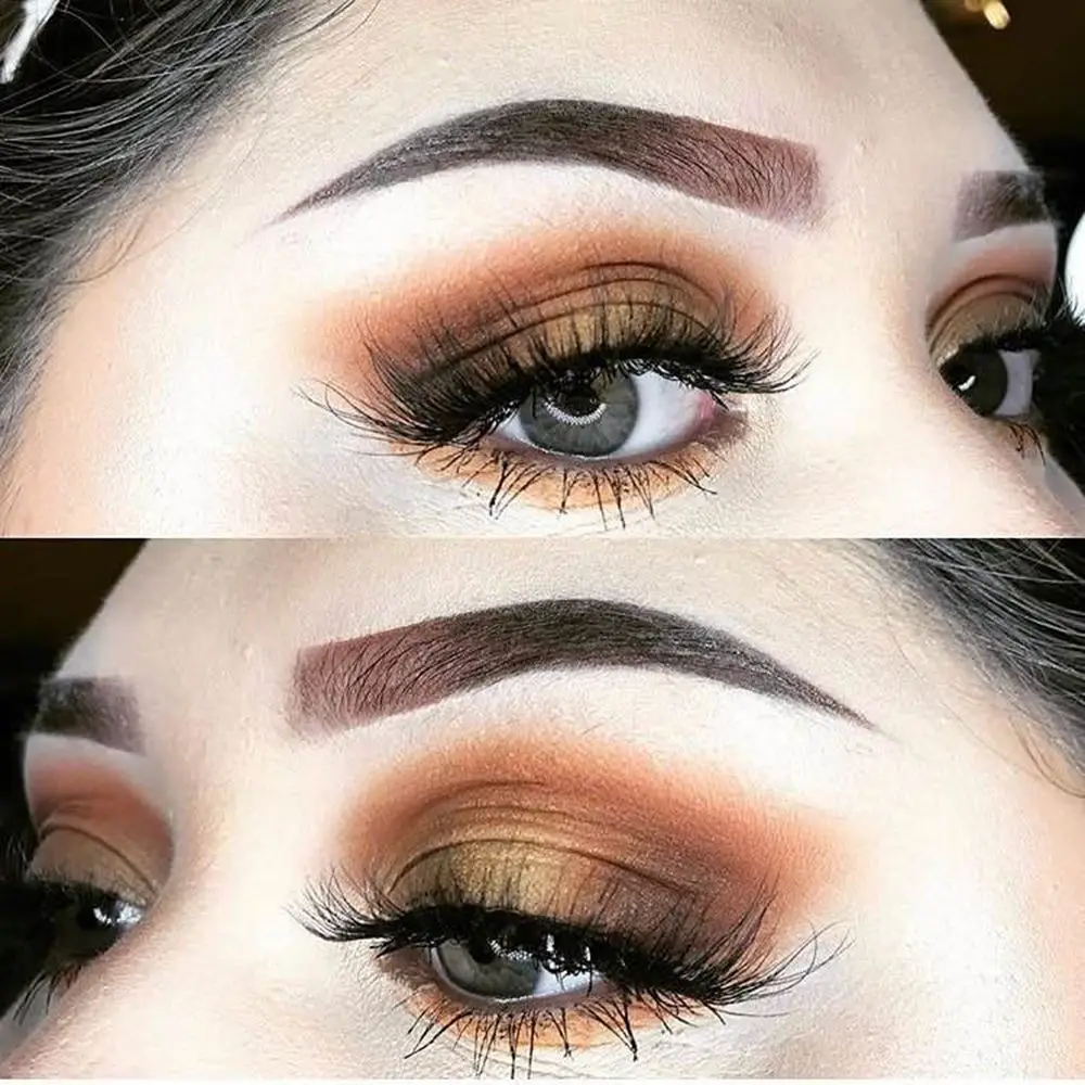 แต่งหน้าความงาม Fluffy Wispy Crisscross Natural Eyelashes เครื่องมือขยาย 3D Faux Mink ผมขนตาปลอมหนายาว