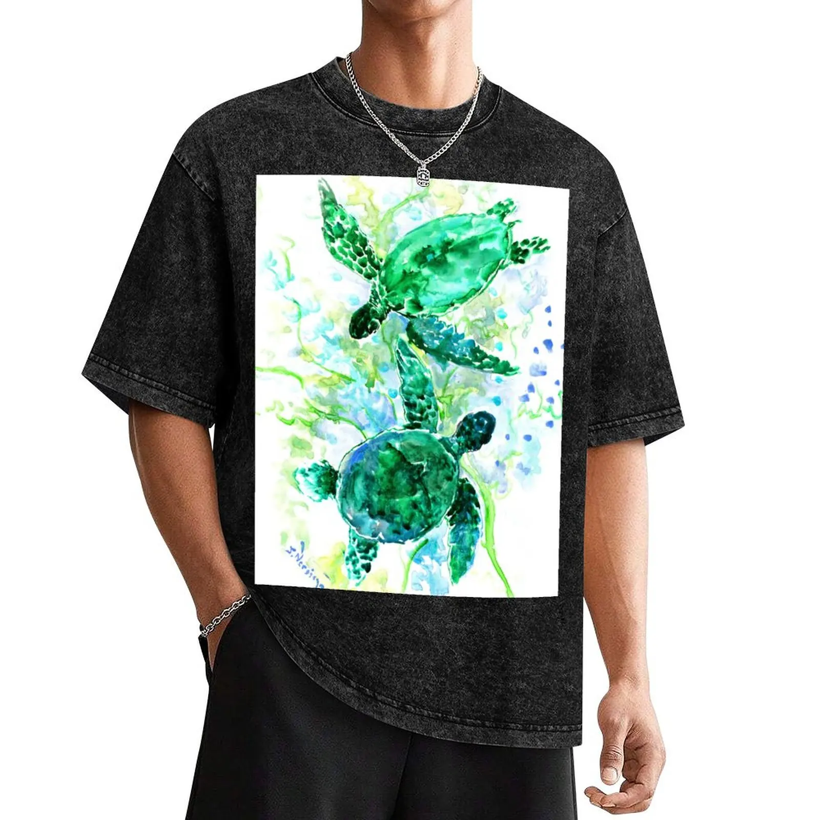 Sea Turtles T-Shirt customs design your own graphic t shirt vintage Men's t-shirt