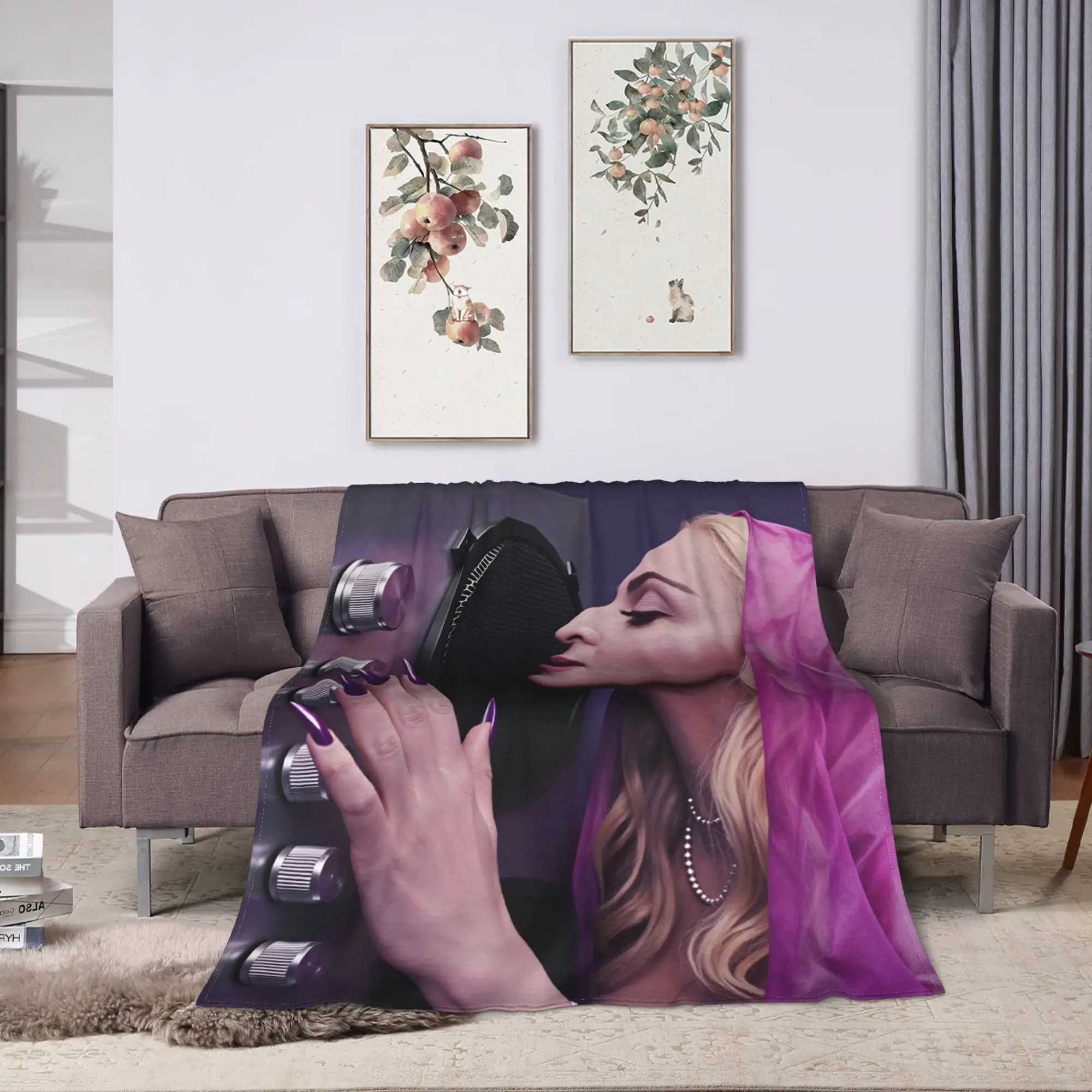 M-Madonnas Confessions II Album Flannel Blankets Winter  Warm Throw Blanket for Child Couch Novelty Bedspread Sofa Bed Cover