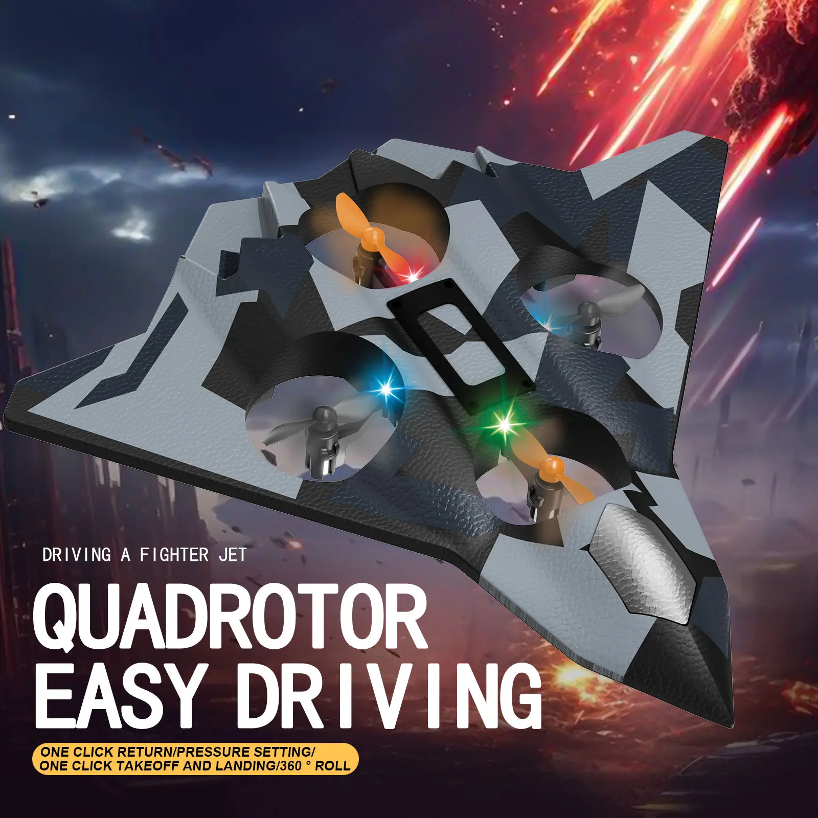 2.4GHz Electric Remote Control Aircraft EPP Foam RC Combat Aircraft Height 360 Flip Children's Holiday Gifts