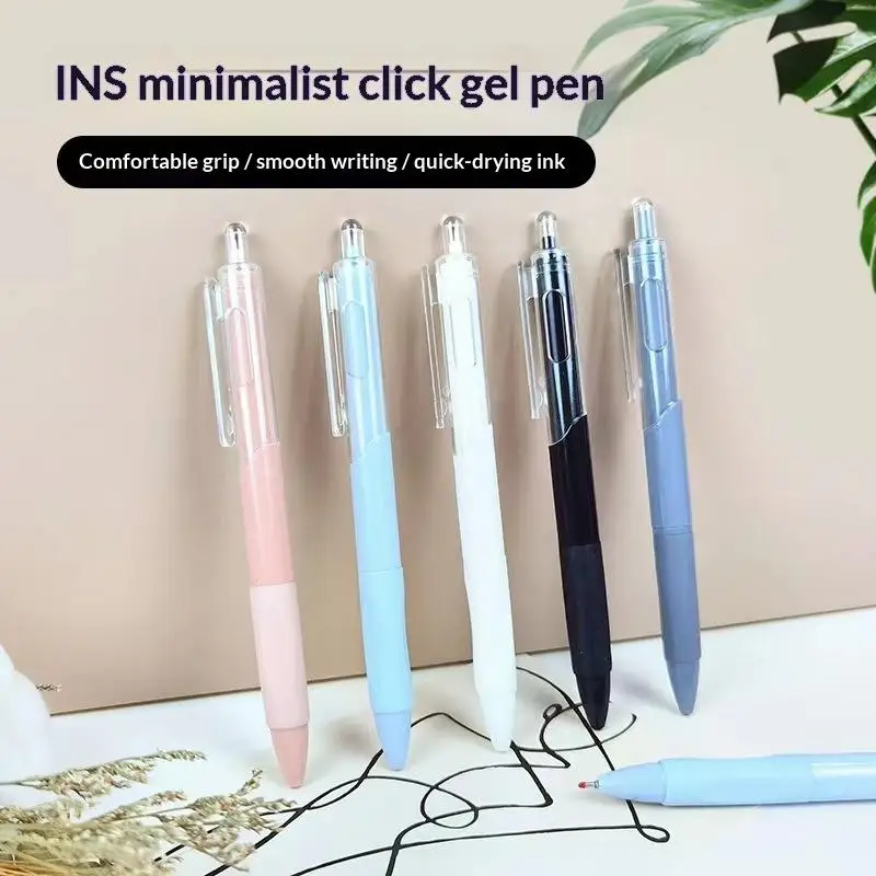 @*Pastel Retractable Gel Pen Quick Drying Ink Soft Silicone Comfort Grip 1Pcs for Art Sketching Illustration Stationery Supply