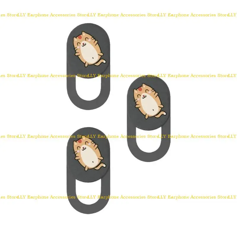 462E 3pcs Camera Privacy Protector Sticker Webcam Cover Slide Universal Camera Cover