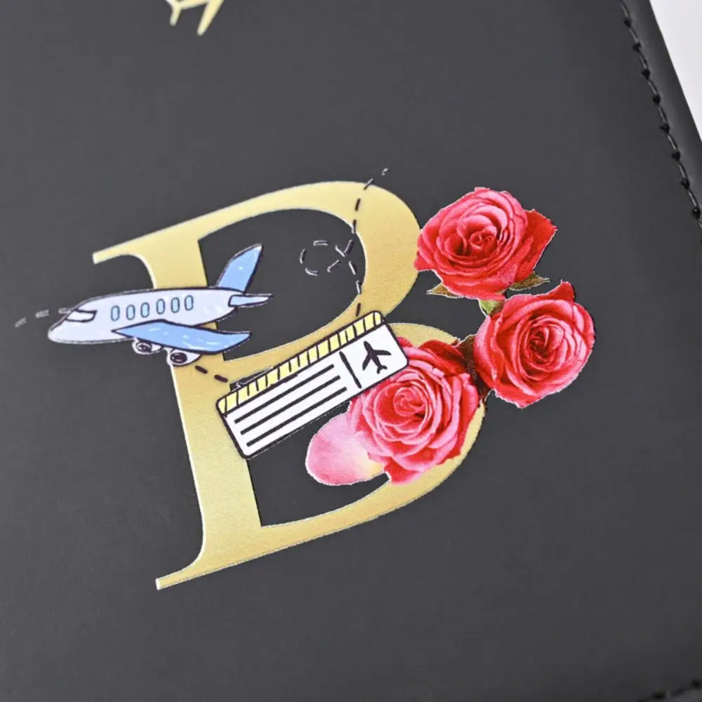 Fashion PU Leather Passport Cover Multi-card Letter Passport Holder Case Waterproof Credit Card Protector Cover Woman&Men