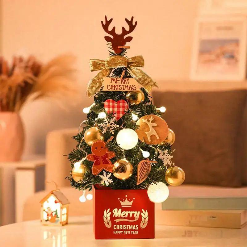 

Winter holiday theme tree material desktop small Christmas tree PE flocking decoration making kit home holiday decoration