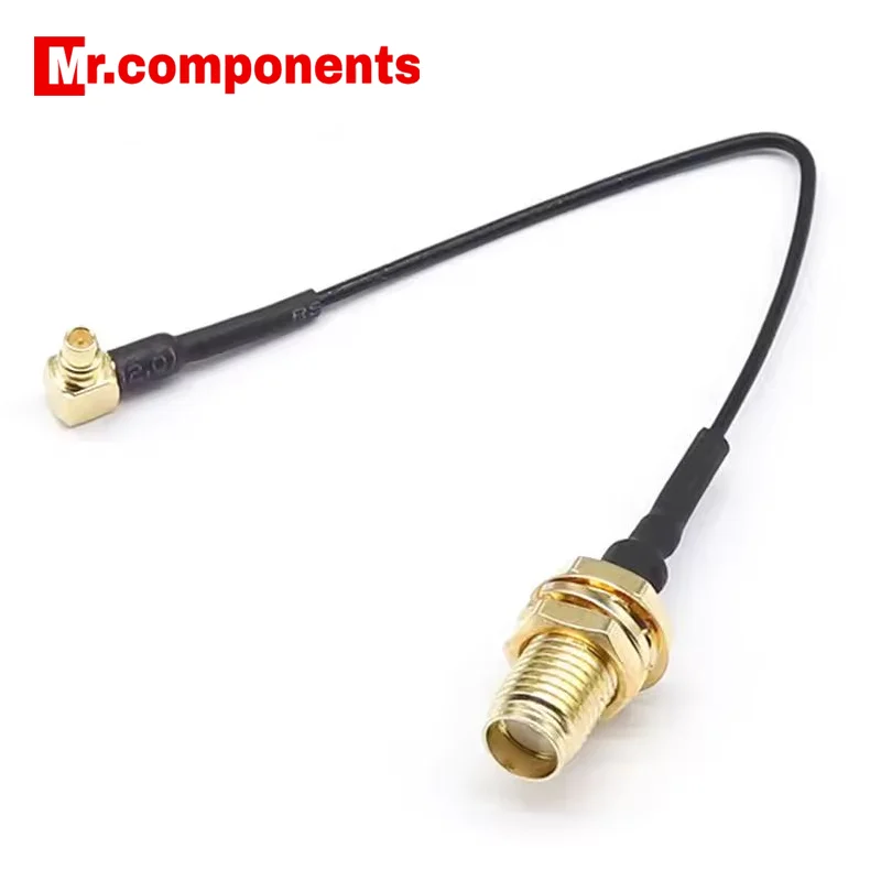 1PCS 1.37 RF adapter jumper MMCX/SMA-JK MMCX curved male to SMA female housing can be customized 10cm New