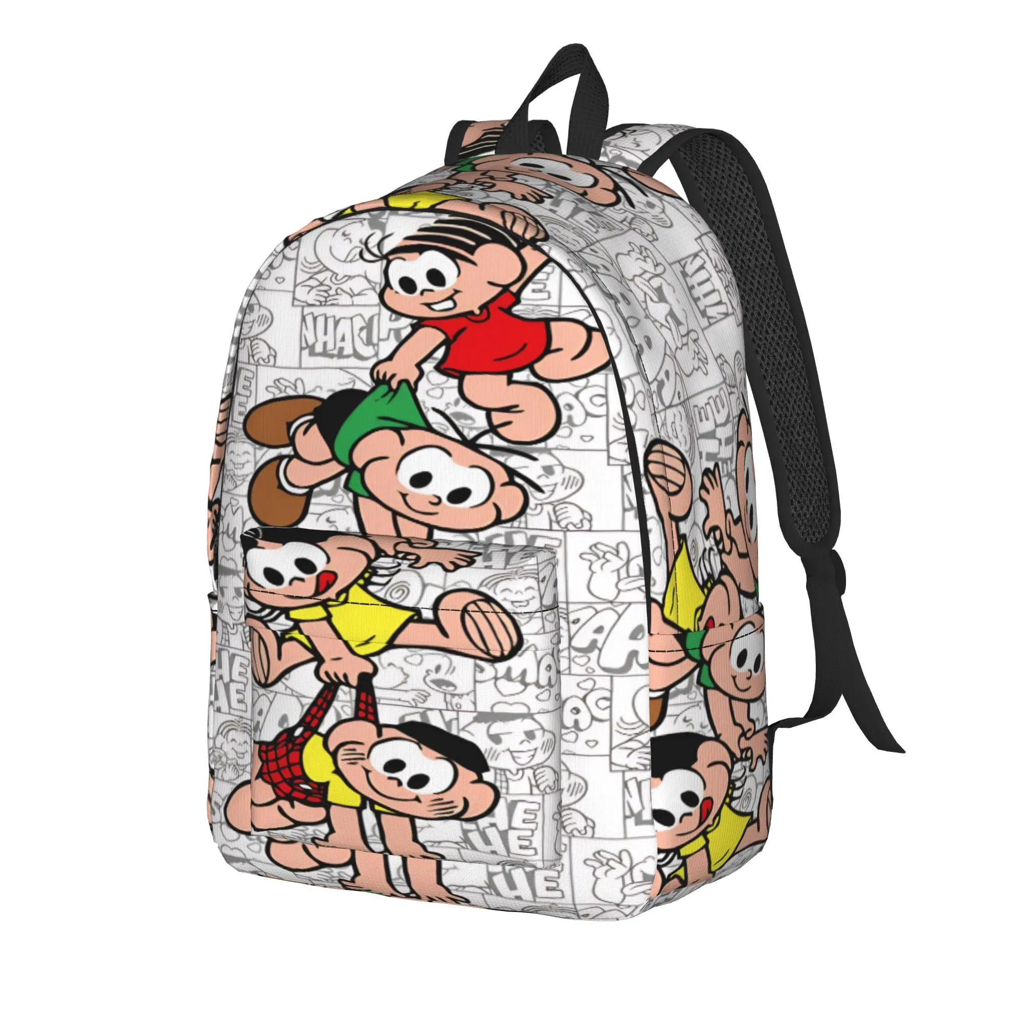 Turma da Monicas Classical Backpack with Pocket High School Work  Daypack for Men Women Laptop Shoulder Bag