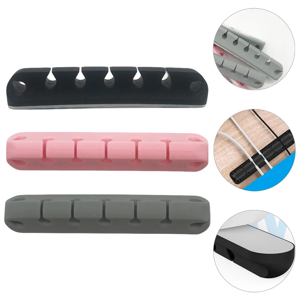 

3Pcs Cable Organizer Clips Strong Adhesive Cable Clips for Desk Car Home USB Audio Wire Management Tie Wire Holder